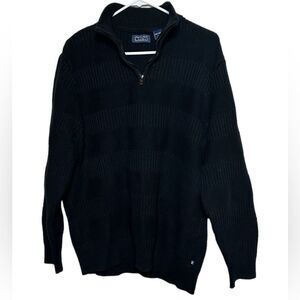 Chaps Black Sweater size XXL 1/4 zip